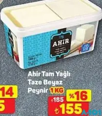 AHİR TAM YAĞLI TAZE BEYAZ PEYNİR 1 KG